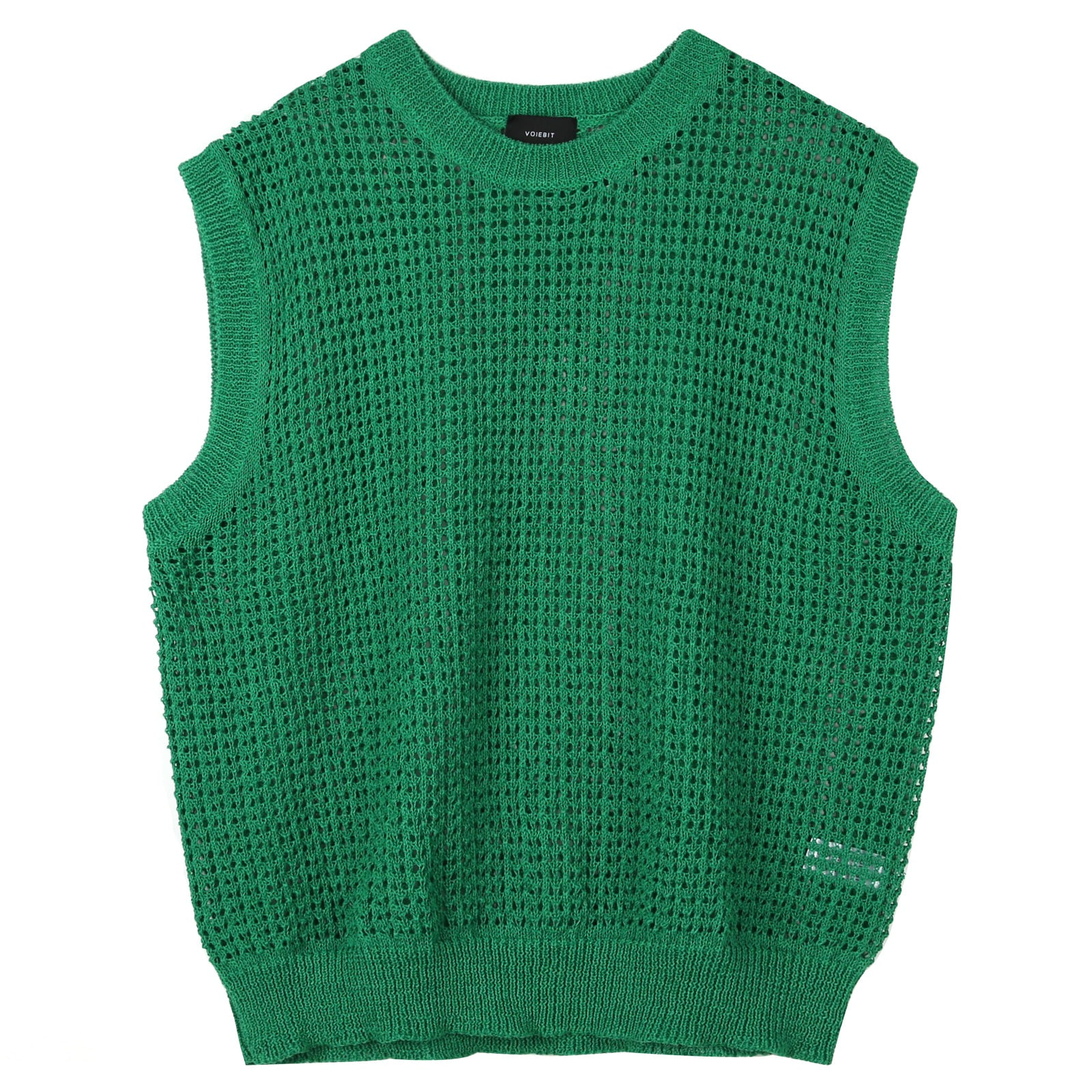 V159 neted knit vest (green)
