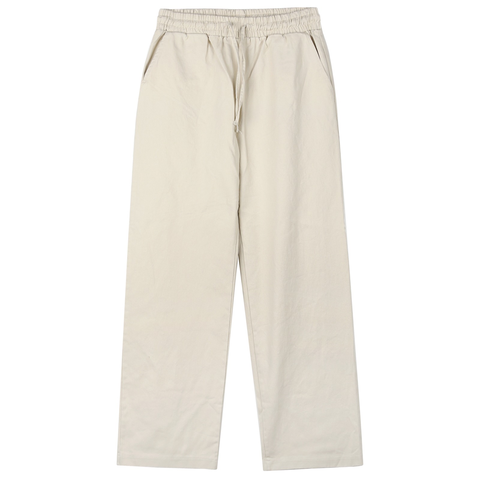V149 wide cotton bandding pants (light beige)