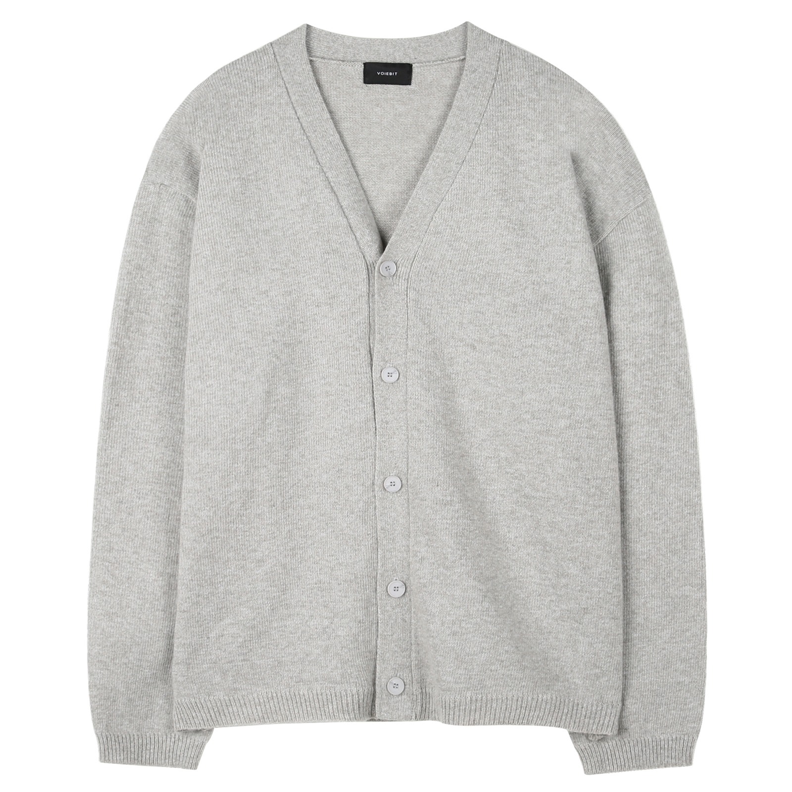 V168 cash wool knit cardigan (light gray)