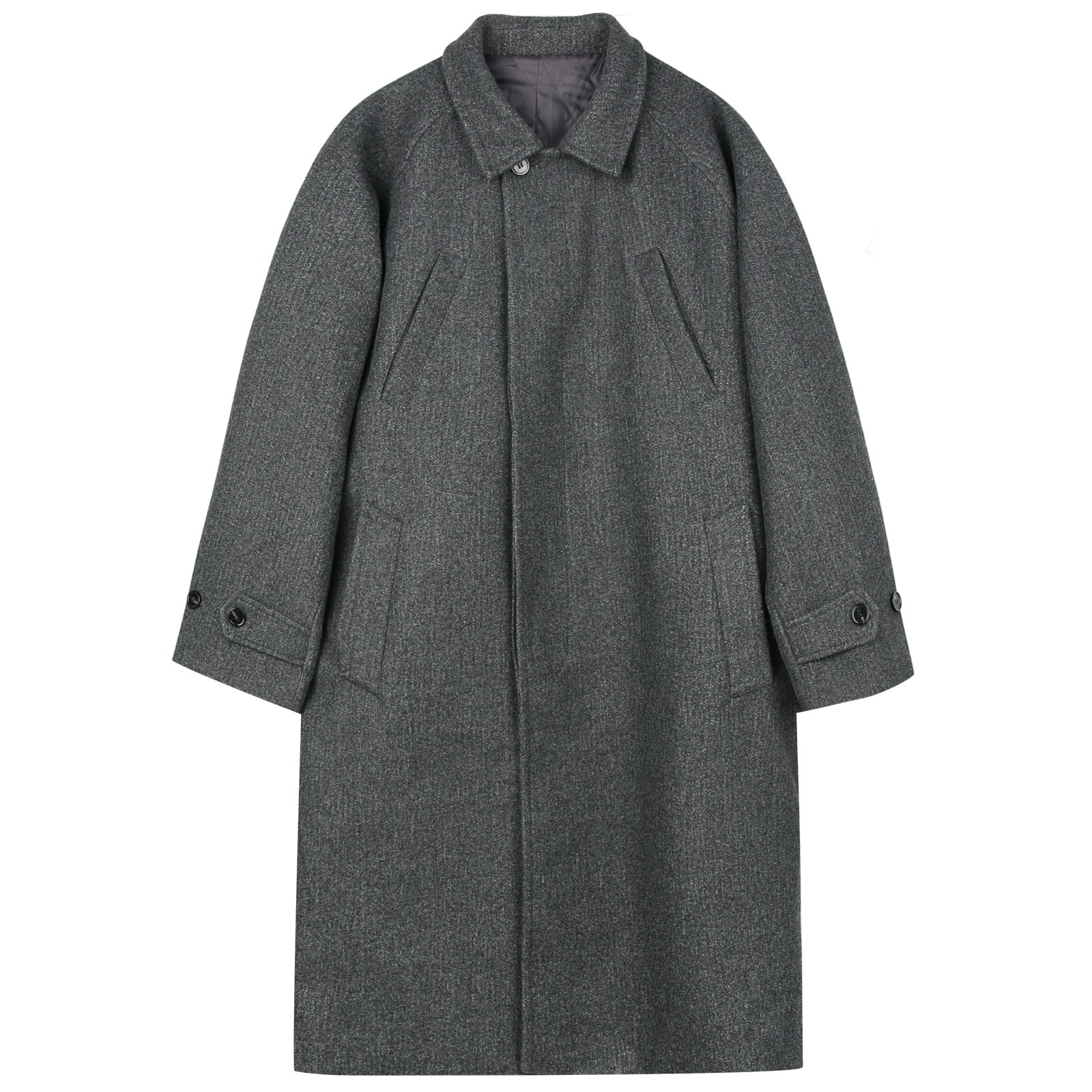 V182 rich overfit long coat (charcoal)