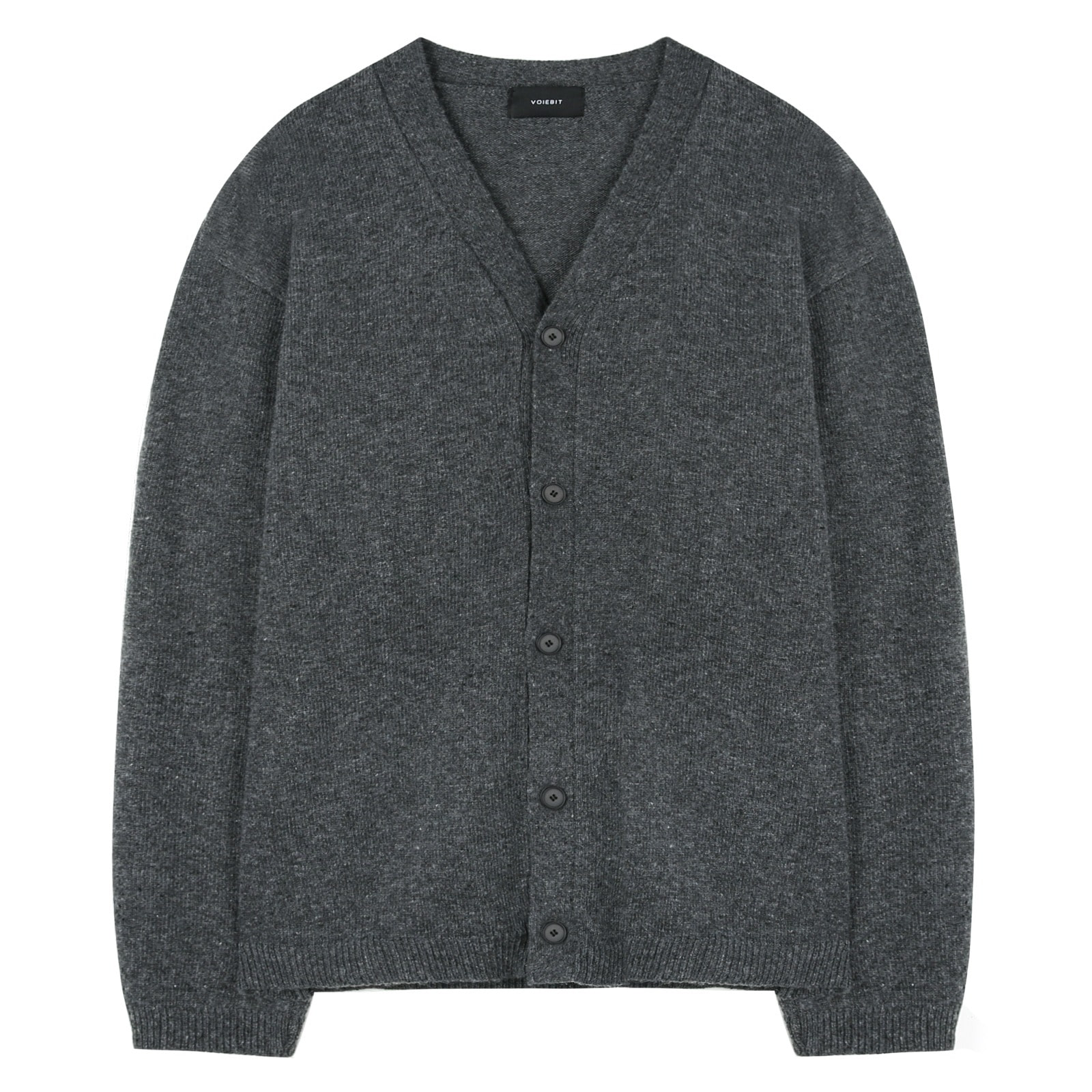 V168 cash wool knit cardigan (dark gray)