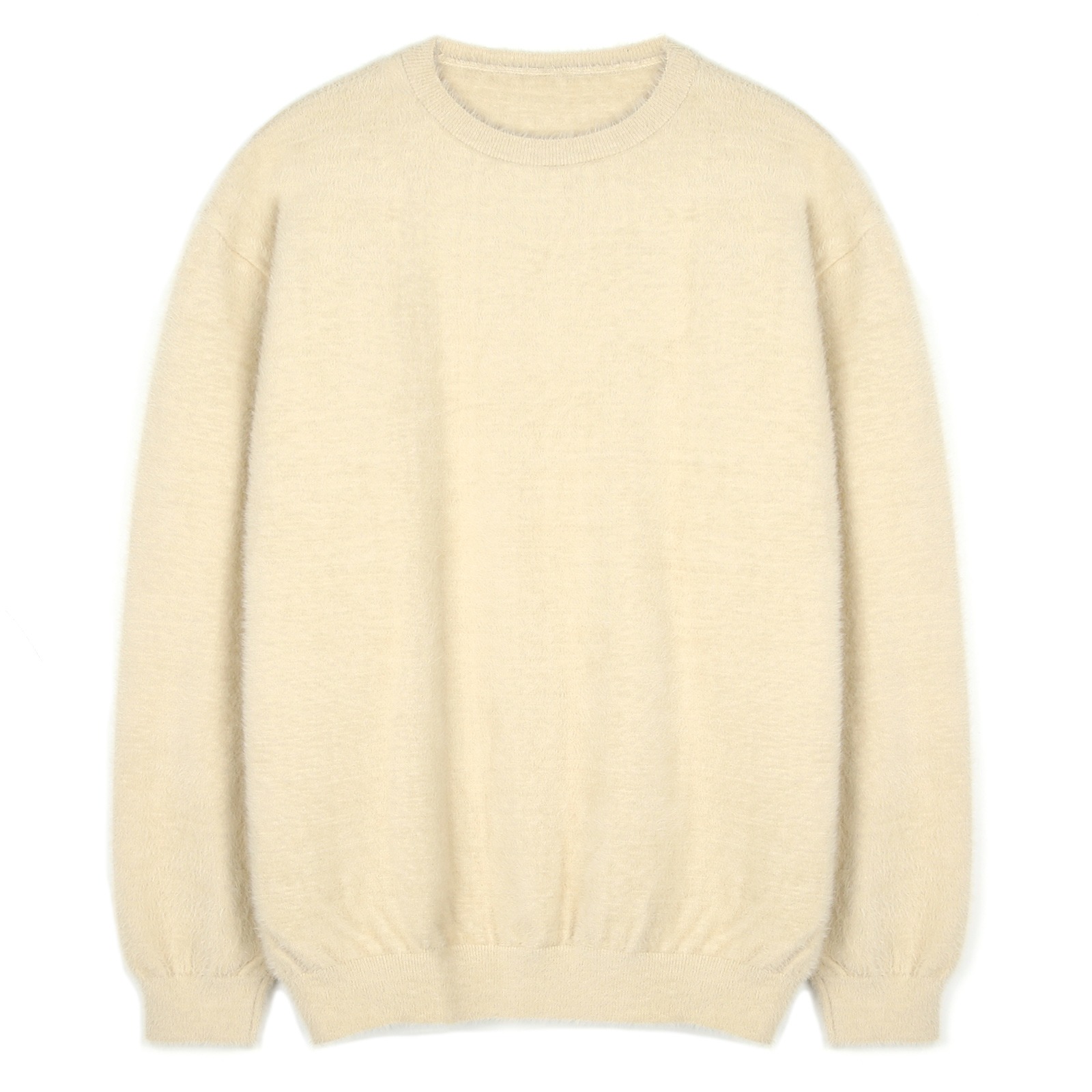 V172 soft fur round knit (light beige)
