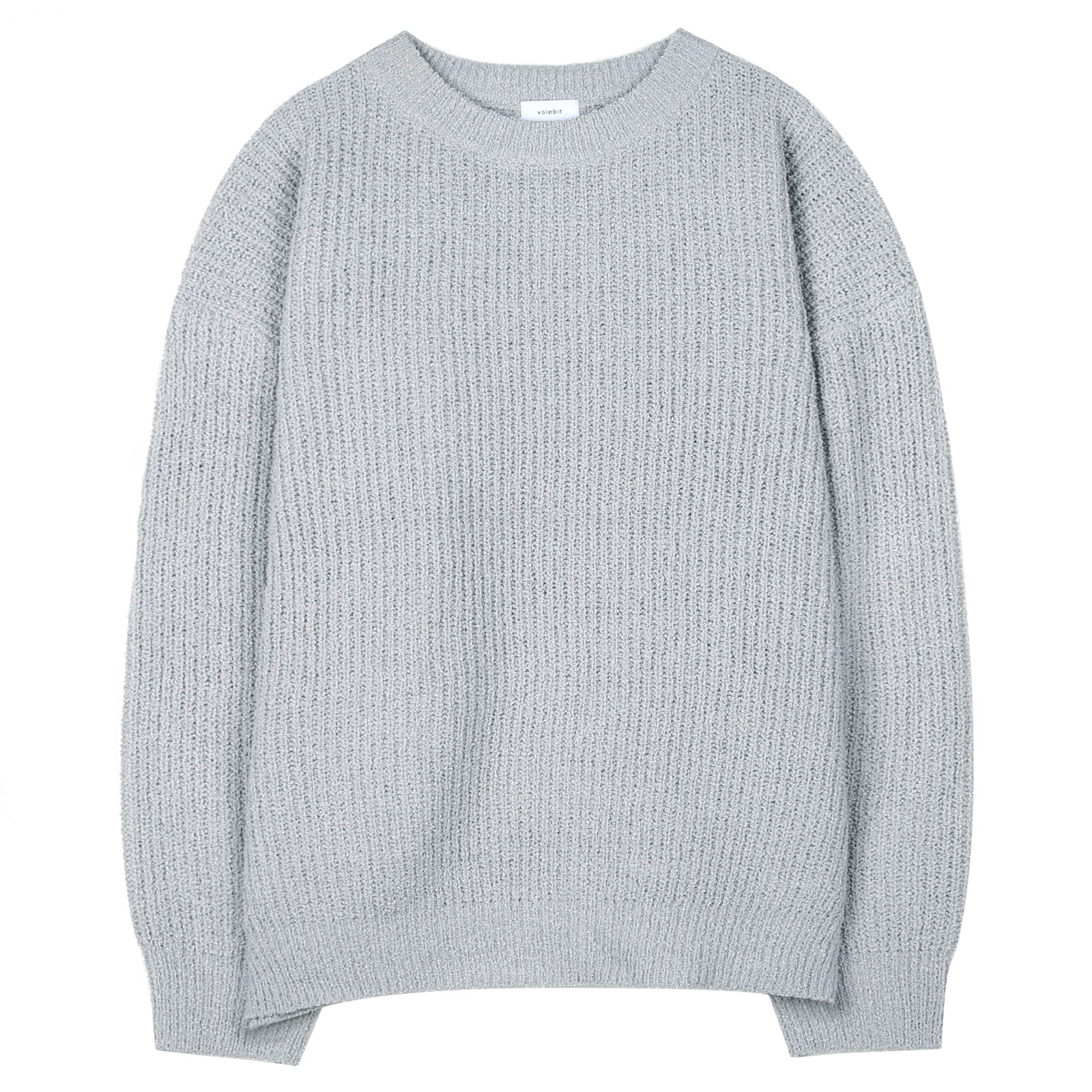 V174 overfit boucle round knit (gray)