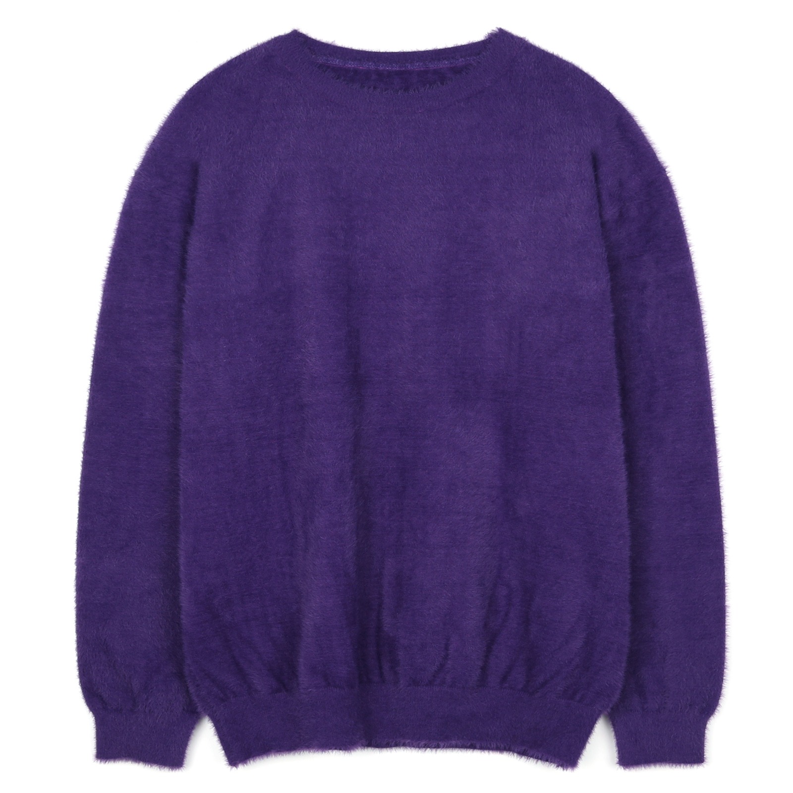 V172 soft fur round knit (purple)